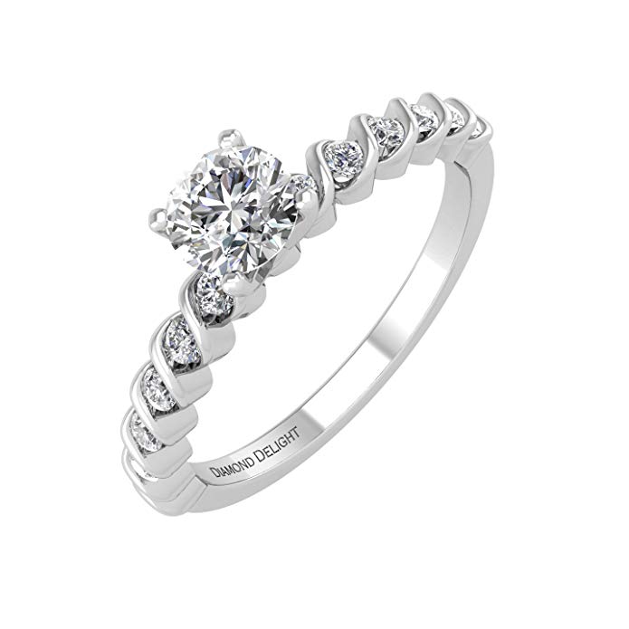 10k Gold Prong Set Wedding/Anniversary Diamond Band Ring (1/3 Carat) - IGI Certified