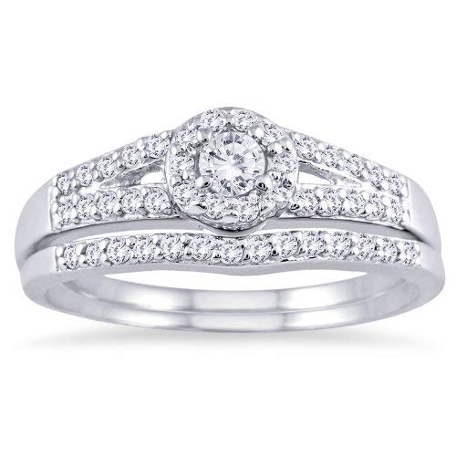 2/5 Carat TW Diamond Bridal Set in 10K White Gold